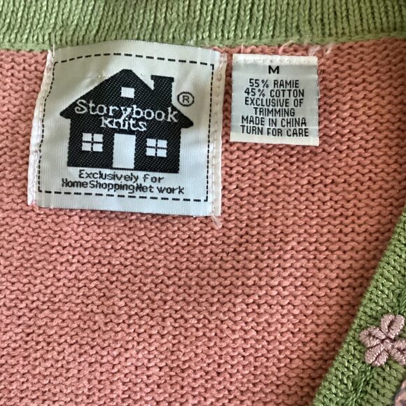 Storybook Knits Tulip Romance Cardigan Fringed Beaded Embroidered Sequins M 145L - Picture 9 of 9